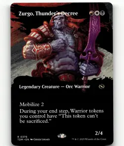 MTG - Zurgo, Thunder's Decree (Borderless) #376 - Tarkir: Dragonstorm - Image 1
