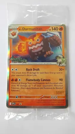 Pokemon Journey Together STAFF Pre-release Sealed Pack Set of 4 promos - Image 1