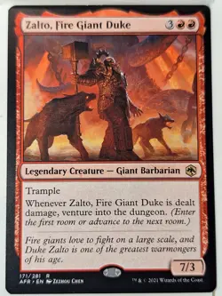 Zalto, Fire Giant Duke -Adventures In the Forgotten - Magic the Gathering MTG - Image 1