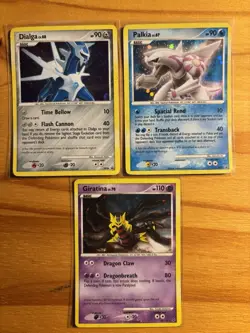 Vintage Pokemon TCG: Holo card lot (Dialga, Palkia, Giratina)- LP-HP see desc - Image 1