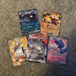 Pokemon TCG 5 Card Lot - Paldean Clodsire ex, Rayquaza VMAX, Holo EN - Image 1