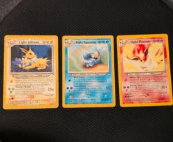 Pokemon TCG Neo Destiny Light Jolteon Vaporeon Flareon 3 Card Lot 2000 - Image 1