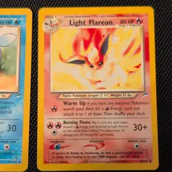 Pokemon TCG Neo Destiny Light Jolteon Vaporeon Flareon 3 Card Lot 2000 - Image 4
