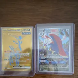 Pokemon TCG 2-Card Lot Iron Leaves ex & Braviary Full Art Foil Future 203/162 - Image 1
