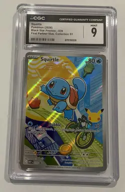 Pokemon TCG Squirtle 039 Black Star Promo First Partner Holo ENG 2026 CGC 9 - Image 1