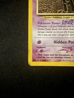 Pokemon Unown A 14/75 Holo Rare Neo Discovery 2000 WOTC TCG Vintage Card - Image 5