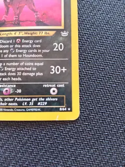 Pokemon TCG Houndoom 8/64 Holo Rare Neo Revelation Pokemon Card WOTC - MP - Image 5