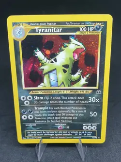 Tyranitar 12/75 Holo Rare Neo Discovery Vintage WoTC Pokemon Card LP - Image 2