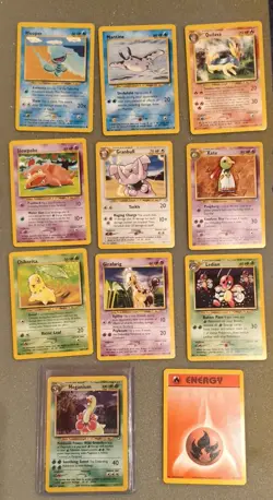 Pokemon Tcg Neo Genesis Card Bundle WOTC Vintage 10X non holo + 1 holo VGC - Image 1
