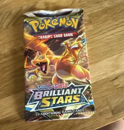 Pokemon TCG Brilliant Stars Booster Pack Charizard 10 Cards English - Image 1
