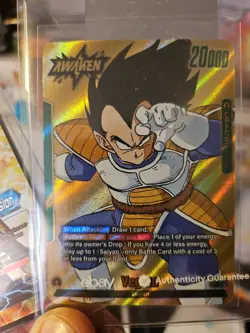 Vegeta FB04-051 Leader Gold Manga Booster 01 Dragon Ball Card English Fusion Wor - Image 1