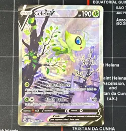 Celebi V Alternate Full Art 245/264 2021 Pokemon SWSH08: Fusion Strike Holo - Image 1