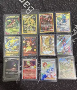 Pokemon TCG 12-Card Lot EX/V/VMAX/BREAK Full Art Foil Rayquaza Charizard - Image 1