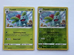 Pokemon TCG Pokemon GO Ivysaur 002/078. 2-Cards Lot Normal & Reverse Holo - Image 1
