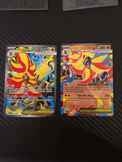 Pokemon TCG Mega Pyroar ex Full Art & EX card Chaos Rising 099/086 015/086 - Image 1