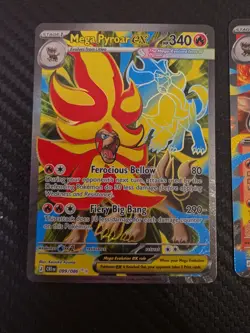 Pokemon TCG Mega Pyroar ex Full Art & EX card Chaos Rising 099/086 015/086 - Image 2