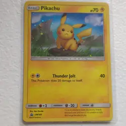 The Pokemon Company TCG Pikachu SM Promo cosmic Holo SM183 EN 70 HP Basic - Image 1