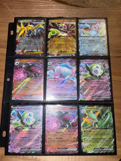 Pokemon Card Double Rare Lot – 9 Card Binder Page Bundle - Image 1