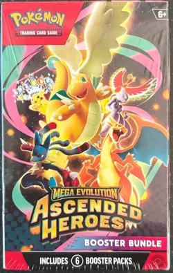 Pokemon TCG Mega Evolution Ascended Heroes Booster Bundle 6 Packs Sealed - Image 1