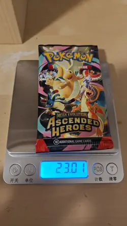Extremely Heavy! 23g Pokemon Mega Evolution Ascended Heroes Booster Pack (1) - Image 1