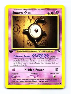 Unown [E] 67/75 Common Neo Discovery Pokemon 1st Edition Near Mint - Image 1