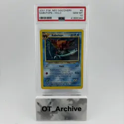 Pokemon Kabutops 6/75 Neo Discovery 6 #6 HOLO 2001 - POP 27 - PSA 10 - Image 1