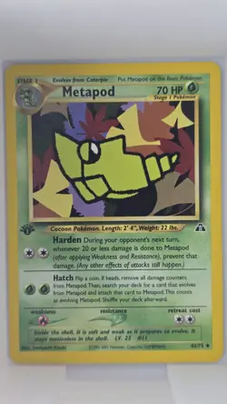Pokemon - Metapod - Non Holo - 42/75 - 1st Edition - Neo Discovery - M/NM - Image 1