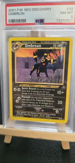 2001 Pokemon Neo Discovery 32/75 Umbreon 1st Edition PSA 8 First Wizards WOTC - Image 4