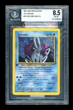 Pokemon 1st Edition Suicune Holo Neo Revelation 2001 #14/64 BGS 8.5 NM-MT+ - Image 1