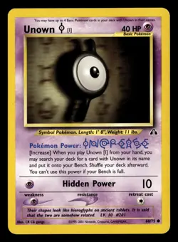 Unown [I] 68/75 Unlimited Common Neo Discovery Pokemon Card - 2 - Image 2