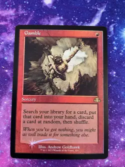 Gamble - Foil - Retro Frame Magic the Gathering DMR Pack Fresh🔥NM - Image 1