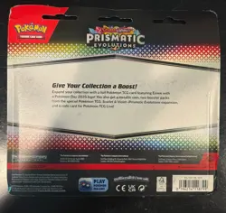 Pokemon TCG Prismatic Evolutions Sealed 2-Pack Blister 2025 Pokemon Day Eevee - Image 2