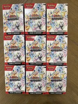 Pokemon TCG Scarlet & Violet Prismatic Evolutions Booster Bundle EMPTY - Image 1