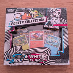 Pokemon TCG Scarlet & Violet Black Bolt & White Flare Poster Collection Box - Image 1