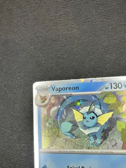Pokemon Scarlet & Violet Black Star Promo - Vaporeon SVP 168 Cosmos Holo NM/M - Image 5