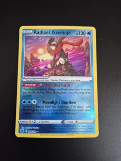 Pokemon TCG Radiant Greninja Holo Card Astral Radiance 046/189 - Image 1