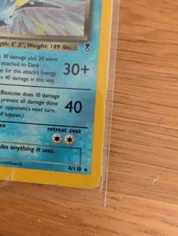 Pokemon TCG Dark Blastoise Legendary Collection 4/110 Holo Rare WOTC played - Image 4