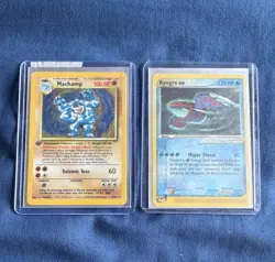 Pokemon TCG Machamp 1st Edition Holo 8/102 + Kyogre ex 94/101 Lot - Image 1