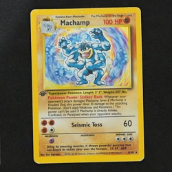 Machamp 8/102 Holo Holo Rare Deck Exclusives Pokemon 1st Edition Holo DMG - Image 1
