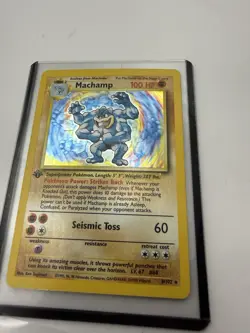 1999 Pokemon Machamp Holo Rare Card Base Set, 1st Edition, #8/102 - Image 4