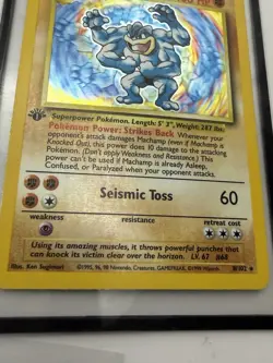1999 Pokemon Machamp Holo Rare Card Base Set, 1st Edition, #8/102 - Image 5