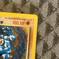 1999 Pokemon Machamp Holo Rare 1st Edition 8/102 MP - Image 3