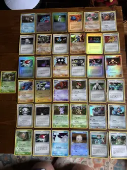Huge Stamped Holo/Reverse Holo Pokemon Card Bundle - 37 Cards - No Duplicates - Image 1