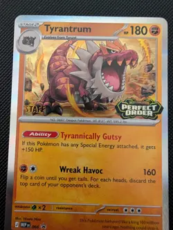 Pokemon TCG Perfect Order Staff Promo Set | Pokemon Stamped Staff Cards x4 - Image 4