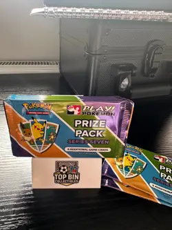 Pokemon LOT OF 10 BOOSTER PACKS SEALED Prize Pack Series 7 TCG-STAMPED CARDS - Image 1