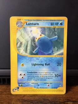 Pokemon TCG Lanturn Aquapolis 020/147 Regular Rare Unlimited Eng 2002 80HP - Image 2