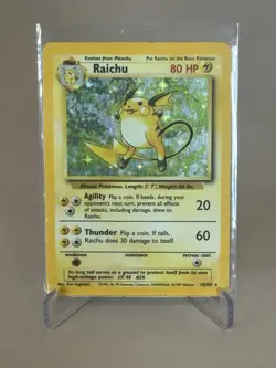 Pokemon TCG Raichu 14/102 Base Set Holo Holo Rare ENG 80HP 1999 - Image 2