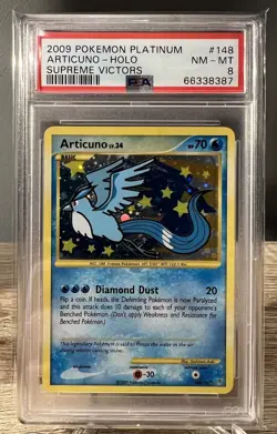 Articuno - Holo Secret Rare - Supreme Victors - Pokemon TCG 2009 - 148/147 PSA 8 - Image 1
