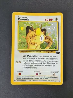 Meowth 10 Black Star Promo GB Pokemon TCG - LP Condition - Image 1
