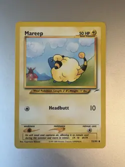 Pokemon Card: Mareep 75/105 Neo Destiny. Excellent Condition - Image 1